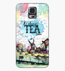 Alice im Wunderland - Teezeit Hülle & Klebefolie für Samsung Galaxy