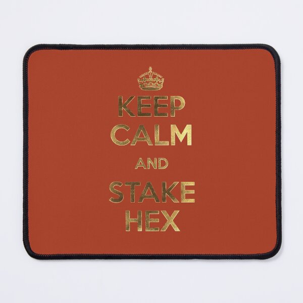 Item preview, Keep Calm and Stake Hex Crypto Gold - Red designed and sold by johnta17.