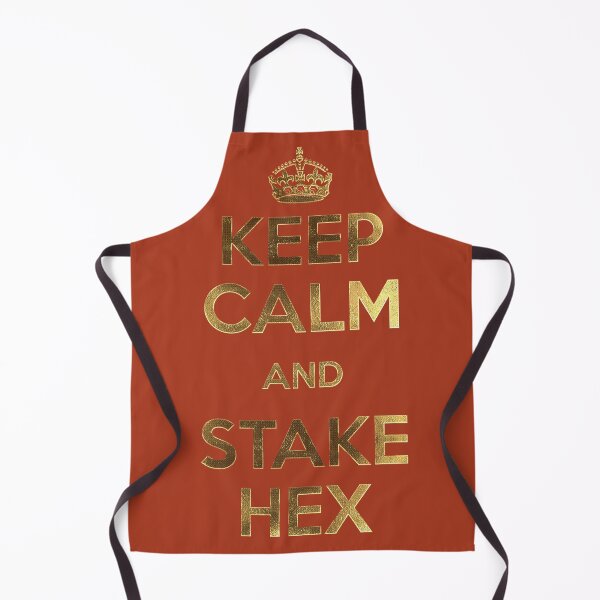 Item preview, Keep Calm and Stake Hex Crypto Gold - Red designed and sold by johnta17.
