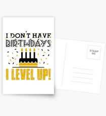Postales No tengo cumpleaños. ¡Subo de nivel!