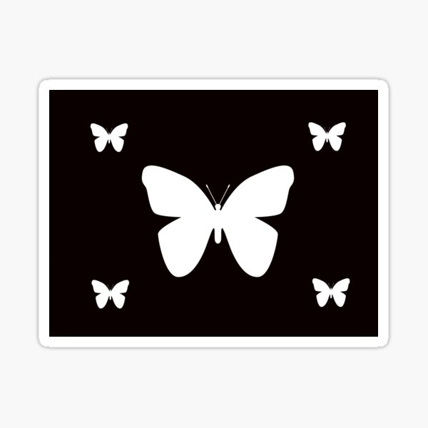 "White Butterflies" Sticker for Sale by 23rdjuly1960 Redbubble