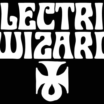 Artwork thumbnail, Electric Wizard Ankh Stoner Doom Metal Band name (JUST WHITE) by TheSmartChicken