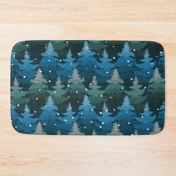 Item preview, Winter forest with blue fir trees designed and sold by Galo4ka555.