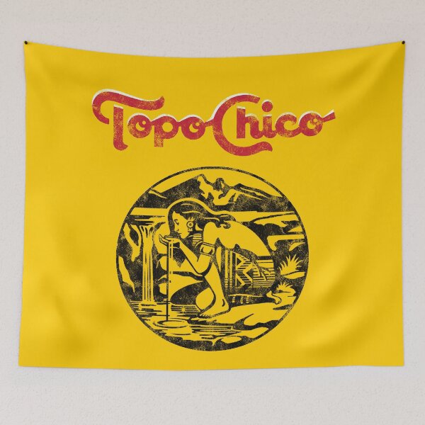 Item preview, aztec princess - Topo Chico agua mineral worn and washed logo (sparkling mineral water) designed and sold by Vela Barrera.