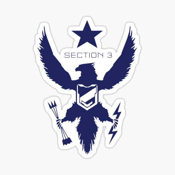 Oni Section 3 Logo Blue Large Sticker For Sale By Oni Creative