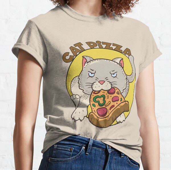 Funny cute Pizza cat kitty  Classic T-Shirt