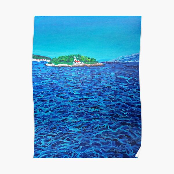 DEEP BLUE SEA , AN ACRYLIC SEASCAPE Poster