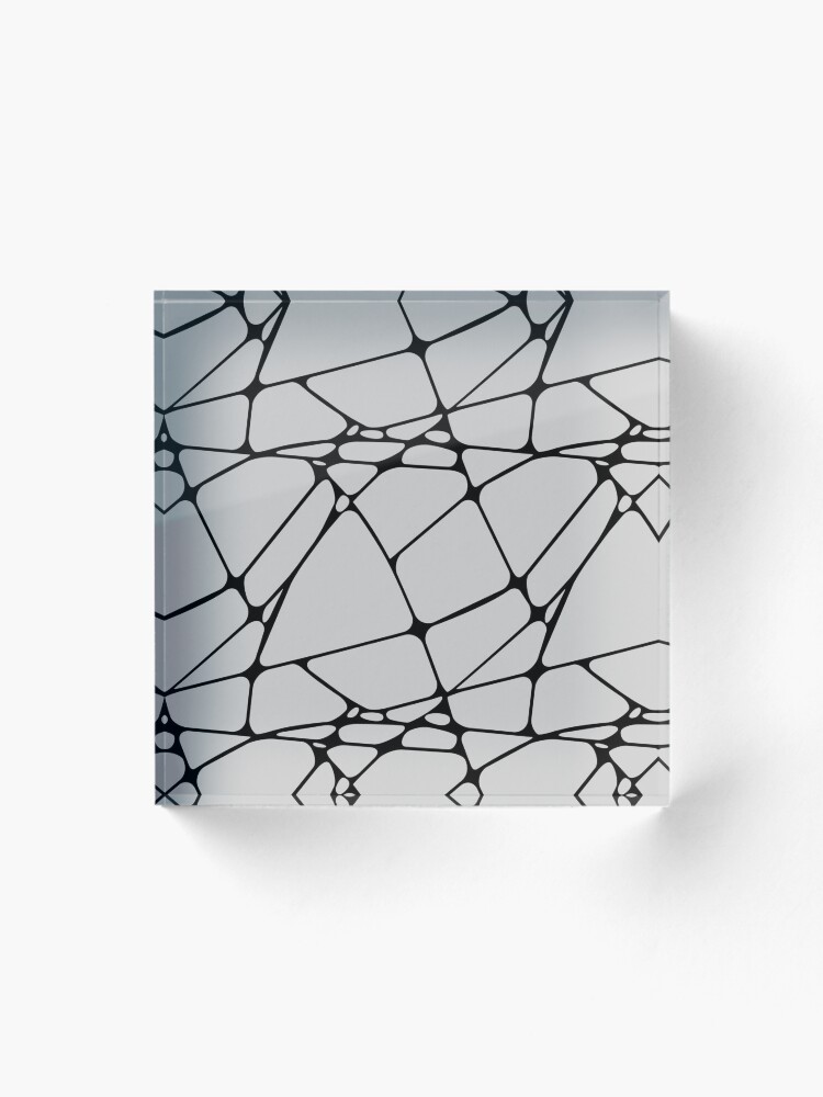 Thumbnail 1 von 5, Acrylblock, Black and Gray Abstract Mosaic Pattern 1 Pairs Dulux 2022 Popular Colour Surrendered Skies designt und verkauft von ColorOfTheYears.