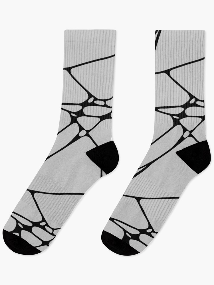 Thumbnail 1 von 5, Socken, Black and Gray Abstract Mosaic Pattern 1 Pairs Dulux 2022 Popular Colour Surrendered Skies designt und verkauft von ColorOfTheYears.