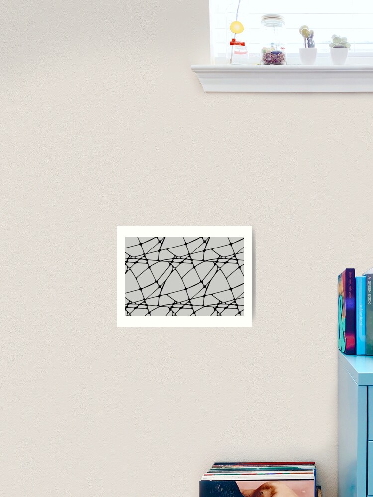 Thumbnail 2 von 3, Kunstdruck, Black and Gray Abstract Mosaic Pattern 1 Pairs Dulux 2022 Popular Colour Surrendered Skies designt und verkauft von ColorOfTheYears.