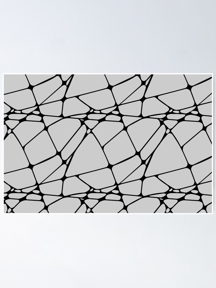Thumbnail 1 von 3, Poster, Black and Gray Abstract Mosaic Pattern 1 Pairs Dulux 2022 Popular Colour Surrendered Skies designt und verkauft von ColorOfTheYears.