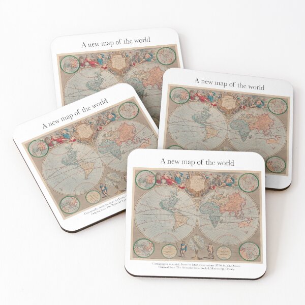 Item preview, Antique vintage world map  designed and sold by FrostMintStudio.