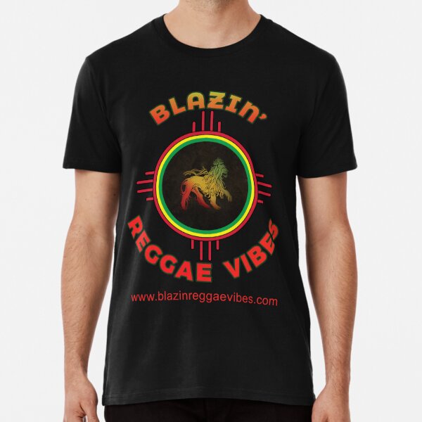 Blazin' Reggae Vibes Blog & Podcast Logo Design  Premium T-Shirt