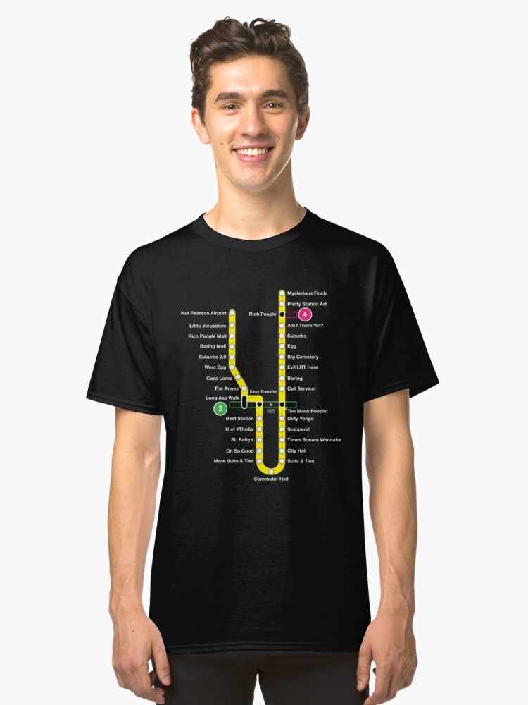 Alternate view of Line 1 Parody Map Classic T-Shirt