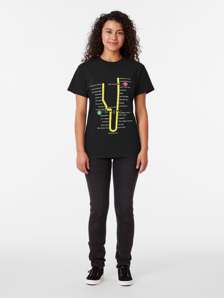 Alternate view of Line 1 Parody Map Classic T-Shirt
