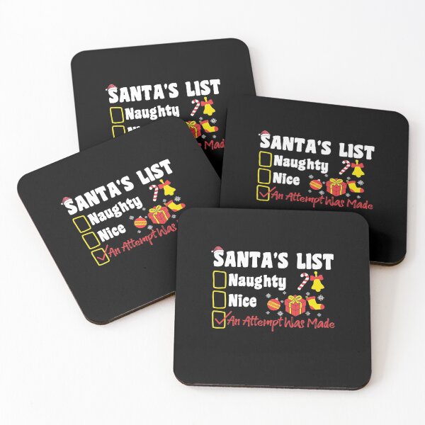 Item preview, Naughty Nice an Attempt was Made Christmas Checklist Funny Christmas Gift designed and sold by biigshow.
