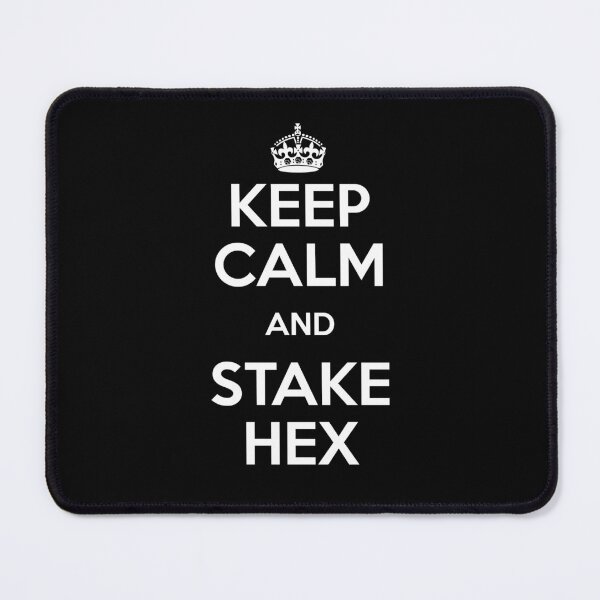 Item preview, Keep Calm and Stake Hex Crypto White designed and sold by johnta17.