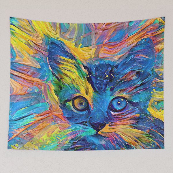 Item preview, DeepStyle abstraction abstract cat designed and sold by blackhalt.