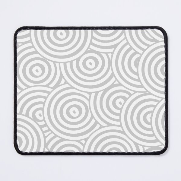 Artikelvorschau, Gray and White Hypnotic Circle Pattern Pairs Dulux 2022 Popular Colour Surrendered Skies entworfen und verkauft von ColorOfTheYears.