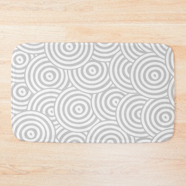 Artikelvorschau, Gray and White Hypnotic Circle Pattern Pairs Dulux 2022 Popular Colour Surrendered Skies entworfen und verkauft von ColorOfTheYears.