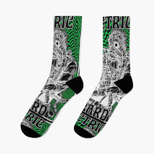 Item preview, Electric Wizard Dorohedoro Caiman Trippy Green n Black (White border) designed and sold by TheSmartChicken.