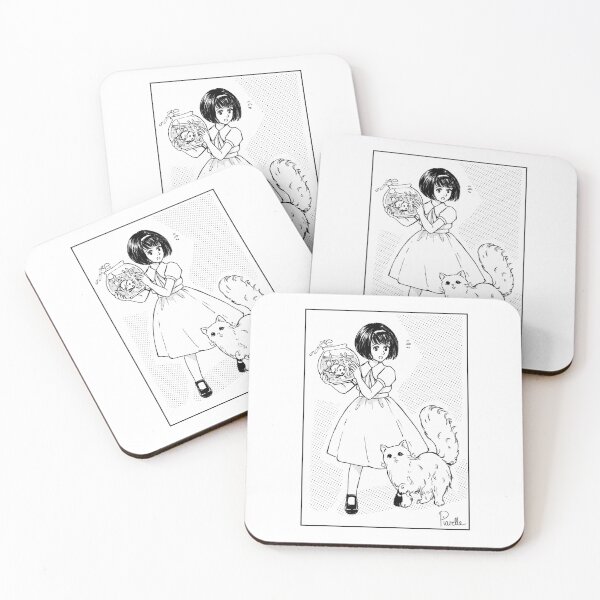 Item preview, Girl With Fishbowl and Cat designed and sold by Piarelle.