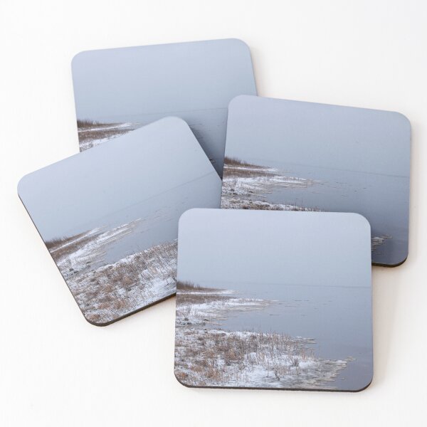 Item preview, winter landscape lake shore covered with snow  designed and sold by mrivserg.