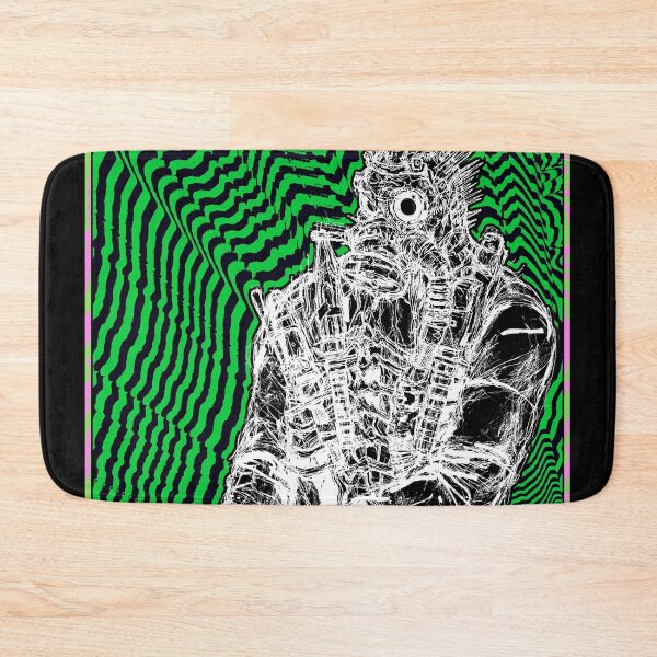 Item preview, Dorohedoro Caiman Trippy Green n Black (Psychedelic border) designed and sold by TheSmartChicken.