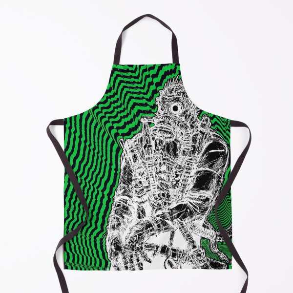 Item preview, Dorohedoro Caiman Trippy Green n Black (Psychedelic border) designed and sold by TheSmartChicken.