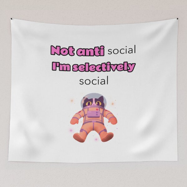 Item preview, Not antisocial I'm selectively social designed and sold by Mechanical-Artt.