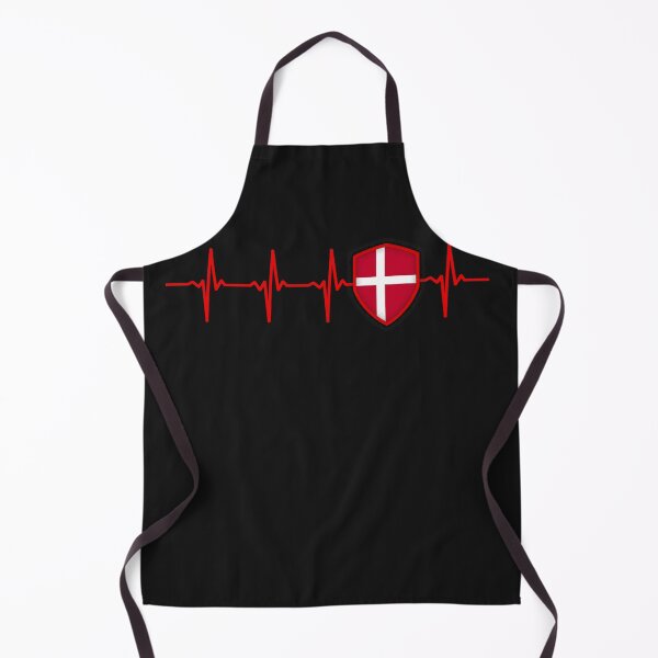Aperçu de l'œuvre Drapeau DANEMARK Hartbeat créée et vendue par Just Be Different.