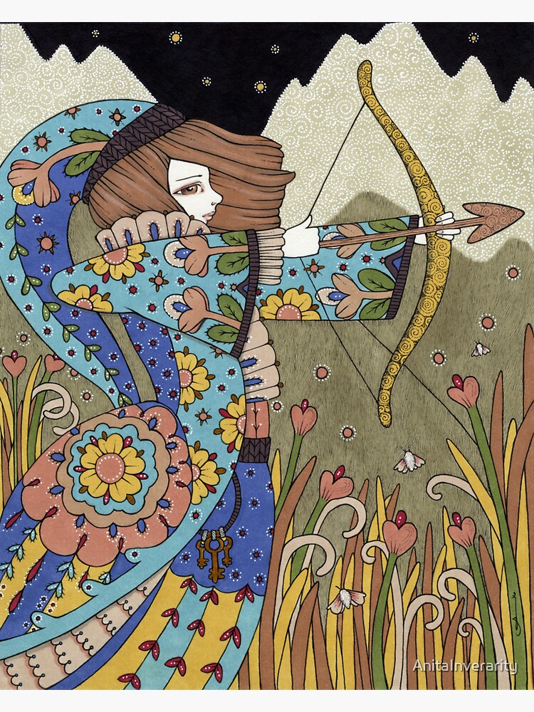 Thumbnail 3 of 3, Sticker, Sagittarius designed and sold by AnitaInverarity.