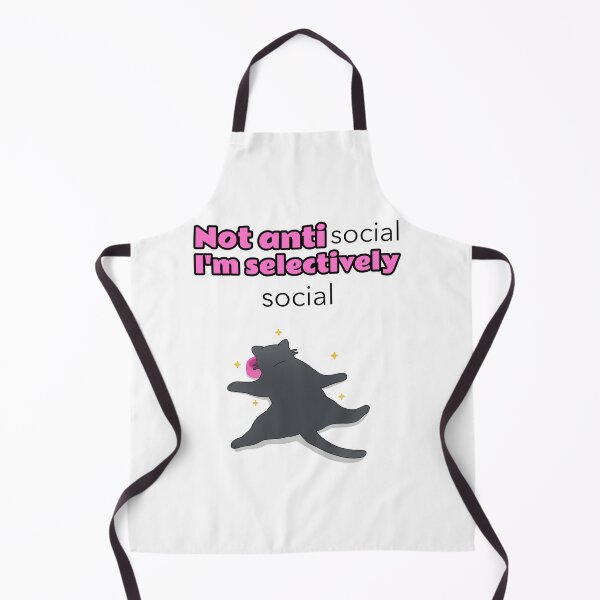 Item preview, Not antisocial I'm selectively social - lazy cat designed and sold by Mechanical-Artt.