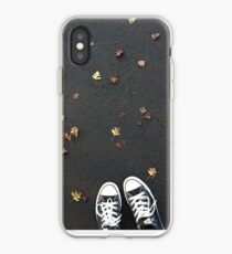 Converse and autumn leaves iPhone Case