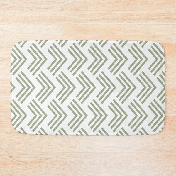 Item preview, Green and White Art Deco Chevron Arrow Pattern Pairs Dulux 2022 Popular Colour Bamboo Stem designed and sold by ColorOfTheYears.