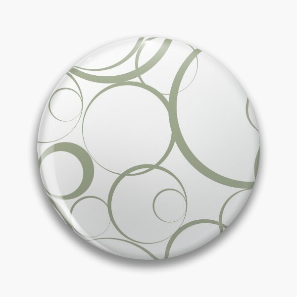 Item preview, Green and White Funky Rings Pattern Pairs Dulux 2022 Popular Colour Bamboo Stem designed and sold by ColorOfTheYears.