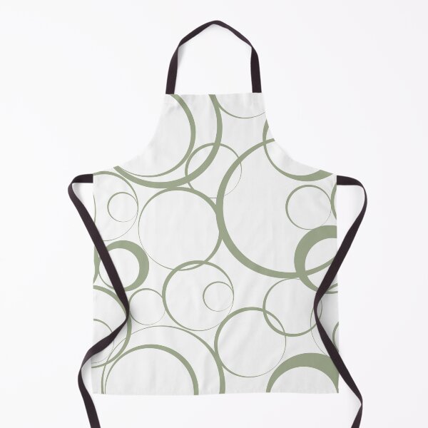 Item preview, Green and White Funky Rings Pattern Pairs Dulux 2022 Popular Colour Bamboo Stem designed and sold by ColorOfTheYears.