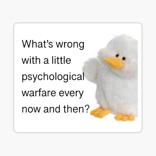 Psychological Warfare Duck Sticker
