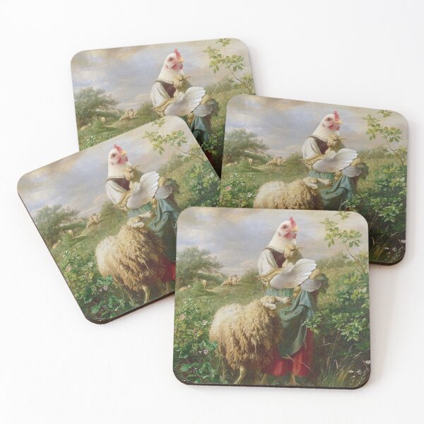 Item preview, Mary's Little Lamb designed and sold by MuseumOfFineArtChickens GiftShop.