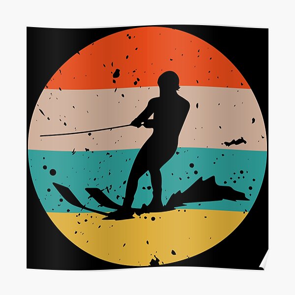 "Vintage Water Skiing / Funny Water Skiing" Poster for Sale by