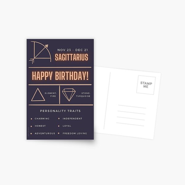 Sagittarius Birthday Postcard