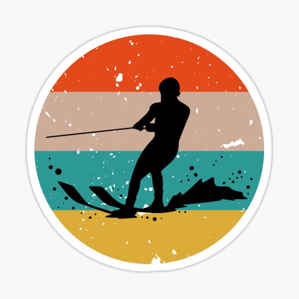 "Vintage Water Skiing / Funny Water Skiing" Sticker by Trendingdesign2