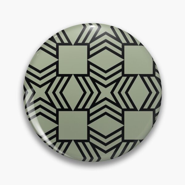 Item preview, Black and Green Star Square Shape Tile Pattern Pairs Dulux 2022 Popular Colour Bamboo Stem designed and sold by ColorOfTheYears.