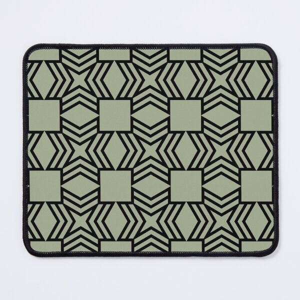 Item preview, Black and Green Star Square Shape Tile Pattern Pairs Dulux 2022 Popular Colour Bamboo Stem designed and sold by ColorOfTheYears.