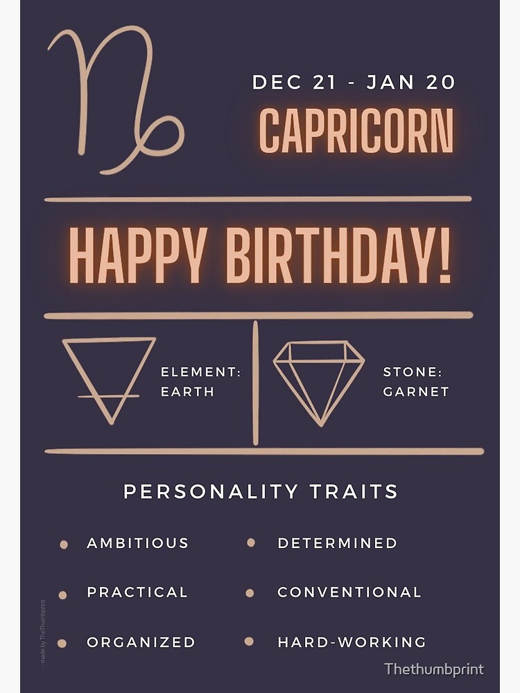 Capricorn Birthday Greeting Card