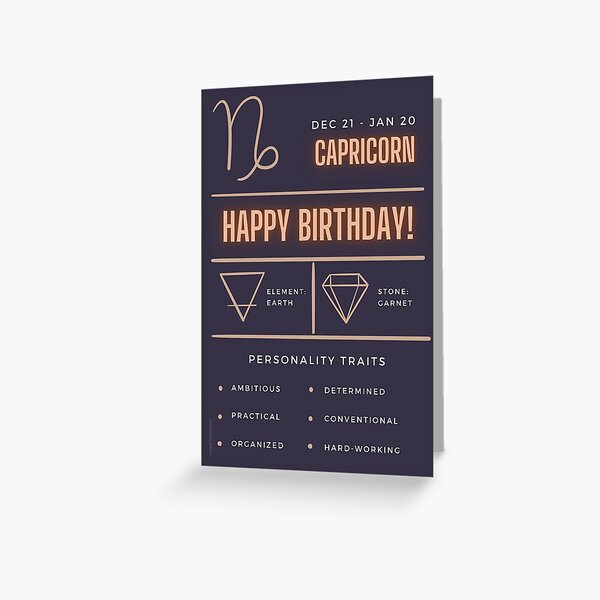 Capricorn Birthday Greeting Card