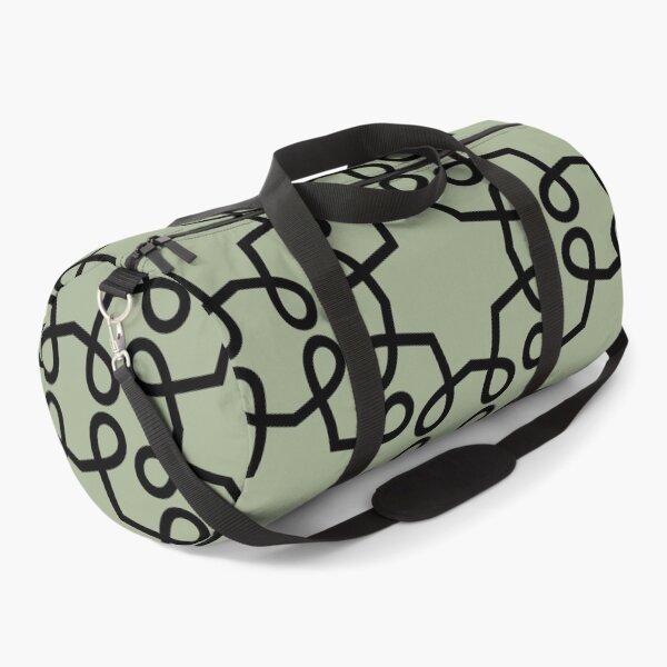 Item preview, Black and Green Geometric Swirl Shape Tile Pattern Pairs Dulux 2022 Popular Colour Bamboo Stem designed and sold by ColorOfTheYears.
