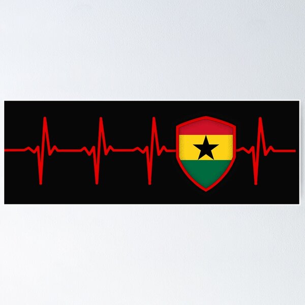Item preview, GHANA  Hartbeat Flag designed and sold by Just Be Different.