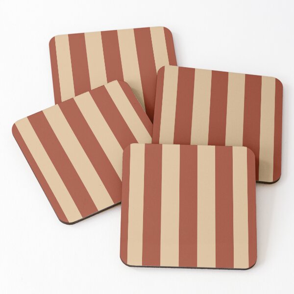 Item preview, Warm Sophisticated Beige and Rust Stripes designed and sold by NECHSTORE.