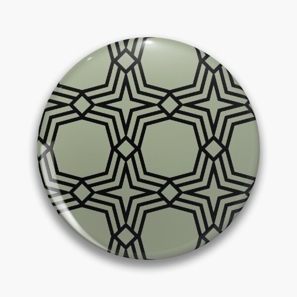 Item preview, Black and Green Minimal Star Shape Tile Pattern Pairs Dulux 2022 Popular Colour Bamboo Stem designed and sold by ColorOfTheYears.